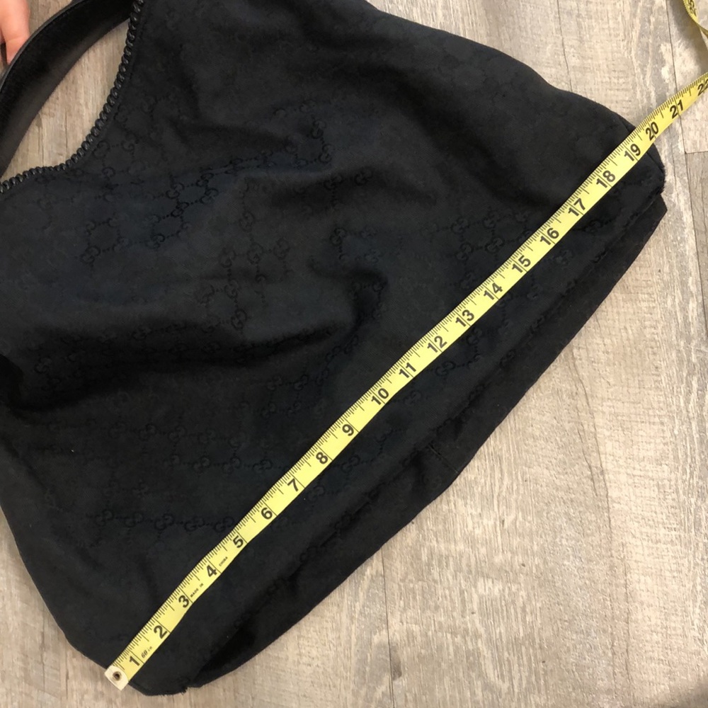 Gucci black fabric & leather trim hobo bag. OBO - Picture 6 of 12